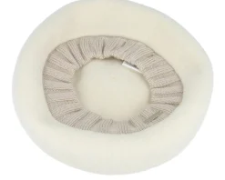 Boiled Wool White Beret - Seeberger