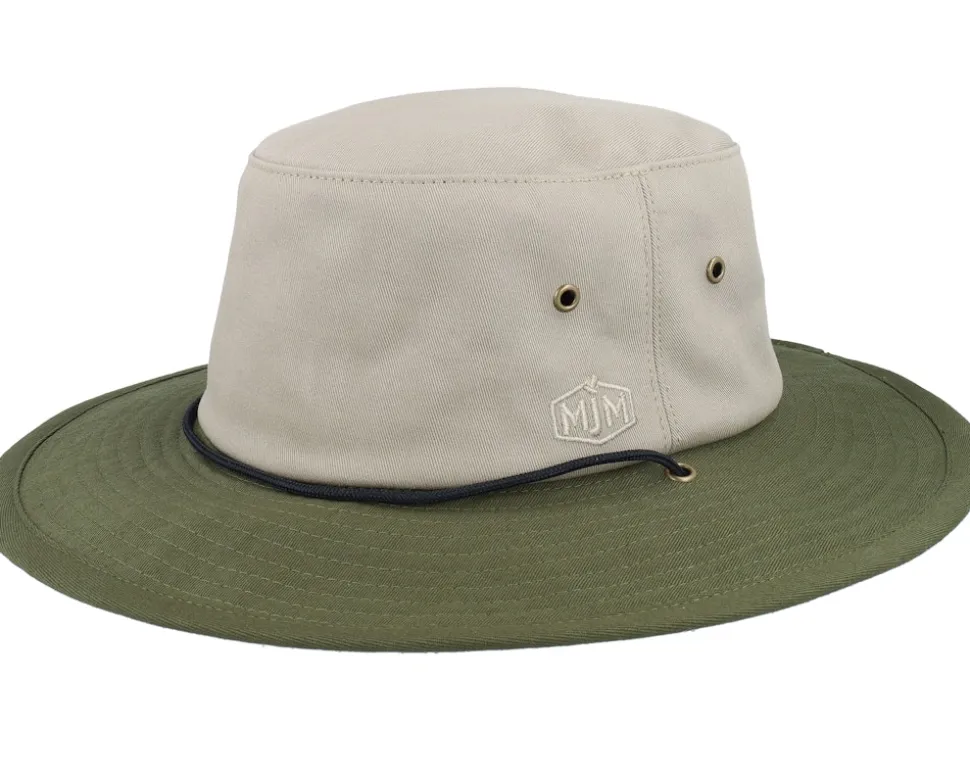 Boonie Organic Cotton Beige/Olive Traveler - MJM Hats