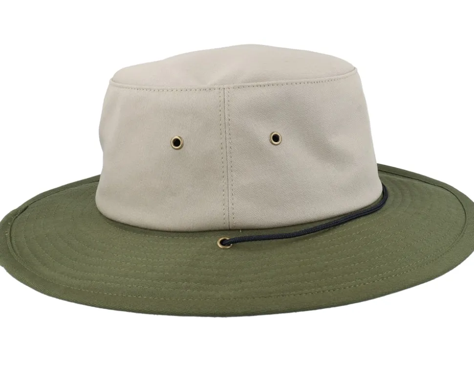 Boonie Organic Cotton Beige/Olive Traveler - MJM Hats