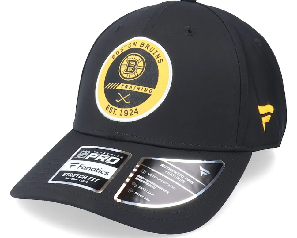 Boston Bruins Authentic Pro Training Flex Black Flexfit - Fanatics