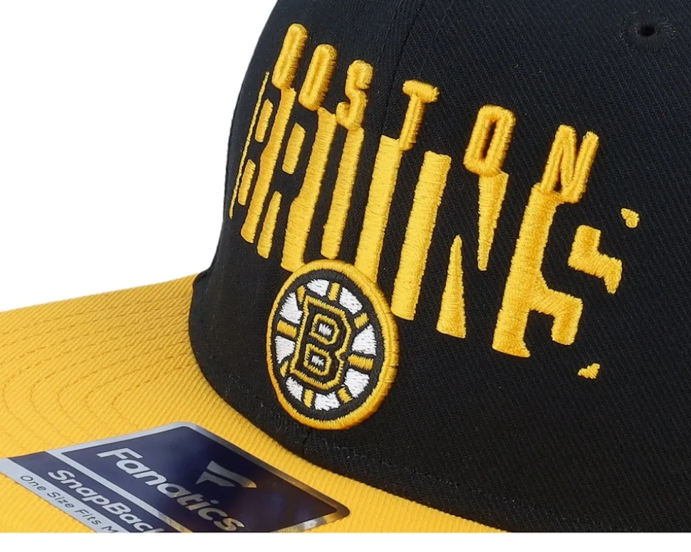 Boston Bruins Black/Yellow Gold Snapback - Fanatics