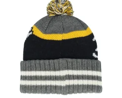 Boston Bruins Hyperbolic 47 Cuff Beanie Charcoal/Black/Yellow Pom - 47 Brand