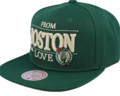 Boston Celtics With Love Green Snapback - Mitchell & Ness