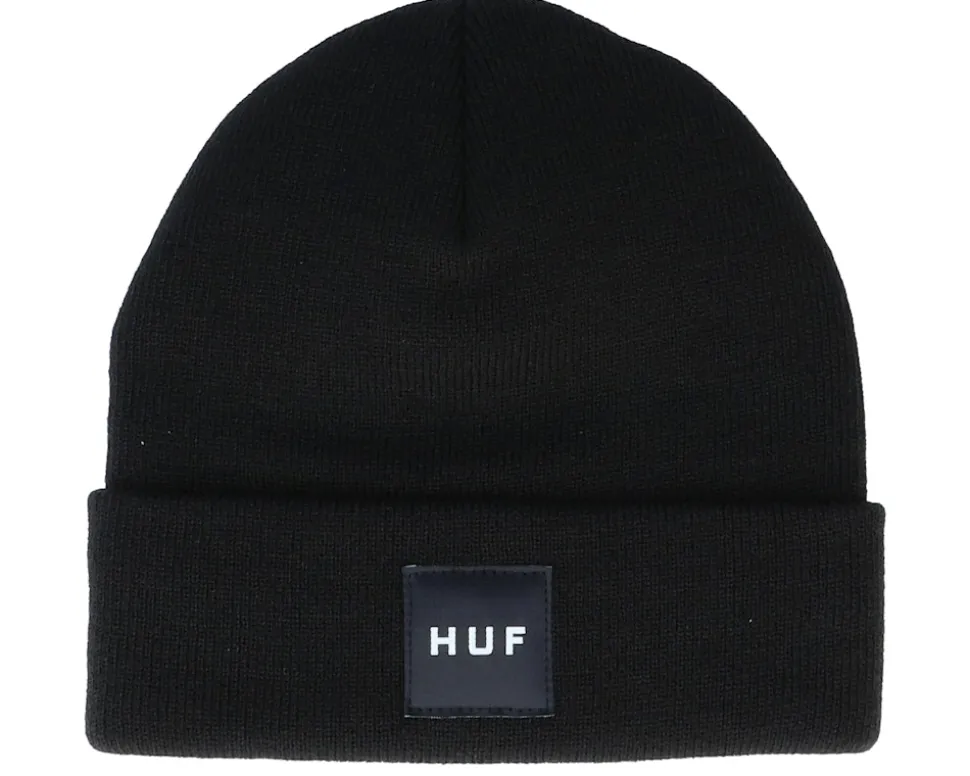 Box Logo Beanie Black Cuff - HUF