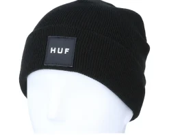 Box Logo Beanie Black Cuff - HUF