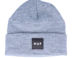 Box Logo Beanie Grey Heather Cuff - HUF