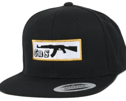Box-AK47 Black Snapback - GUNS n SKULLS