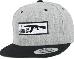 Box-AK47 Grey/Black Snapback - GUNS n SKULLS