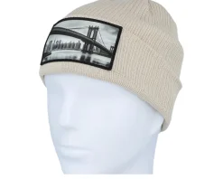 Bridge Beanie Sand Organic Cuff - Calza Pennello