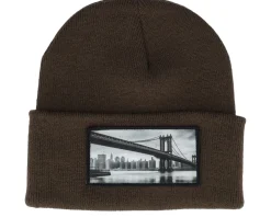 Bridge Chocolate Cuff Beanie - Public Domain