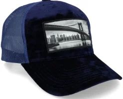 Bridge Navy Velvet Trucker - Public Domain