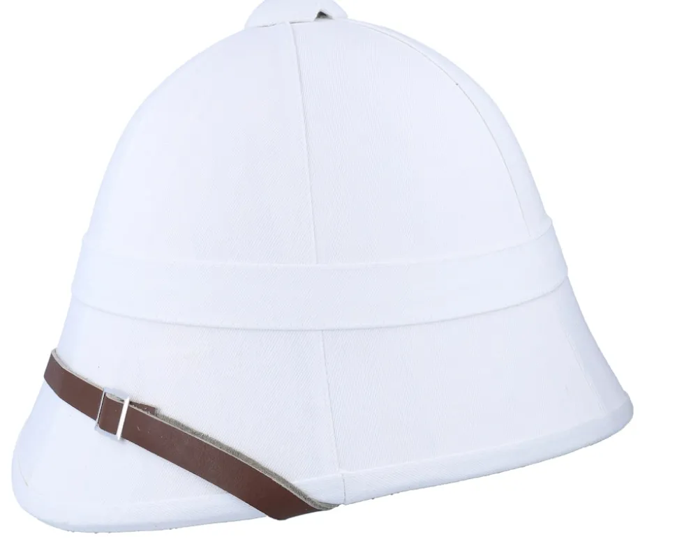 British White Pith Helmet - Village Hats