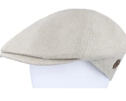 Broker 41 Organic Hemp/Linen Sand Flat Cap - MJM Hats