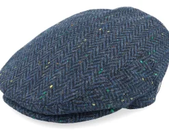 Brooklyn Flat Cap Navy Snap Cap - Jaxon & James