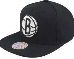 Brooklyn Nets Evergreen Black/White Snapback - Mitchell & Ness