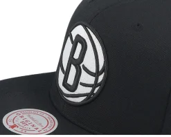 Brooklyn Nets Evergreen Black/White Snapback - Mitchell & Ness