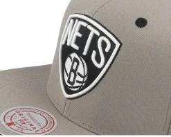 Brooklyn Nets Rising Tide Grey Snapback - Mitchell & Ness