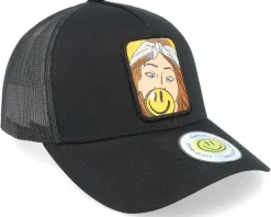 Bubblegum Smile Patch Black A-framed Trucker - Lucid Smile