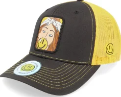 Bubblegum Smile Patch Black A-framed Trucker - Lucid Smile