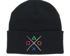 Buttons Black Beanie - Gamerz