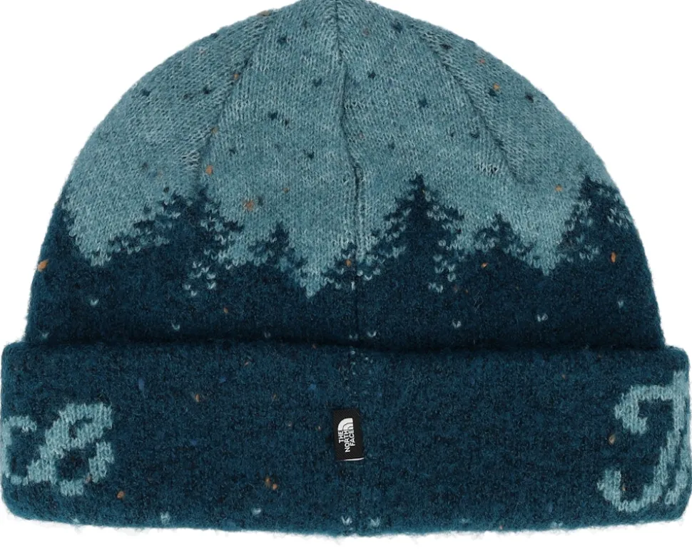 Cabin Mountainscape Beanie Midnight Petrol Cuff - The North Face