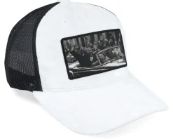 Cabriolet Party White/Black Velvet Trucker - Public Domain