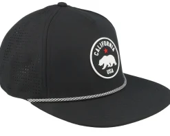 California Buxton Pro Black Perforated A-Frame Snapback - American Needle