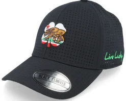 California Perf Black/Cali. Flag Clover Flexfit - Black Clover