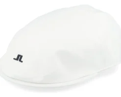 Campbell White Flat Cap - J.Lindeberg