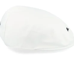 Campbell White Flat Cap - J.Lindeberg