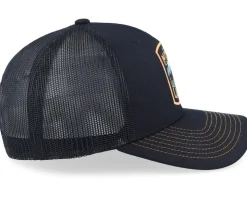 Campsite Cap Black A-Frame Trucker - SQRTN