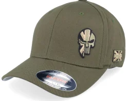 Canada Army Skull Olive Wooly Combed Flexfit - Army Head