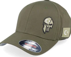 Canada Army Skull Olive Wooly Combed Flexfit - Army Head
