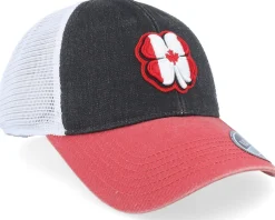Canada Two Tone Vintage Black/Red/White Mesh Trucker - Black Clover