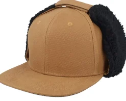 Canvas Flatbrim Beige/Black Earflap - Equip