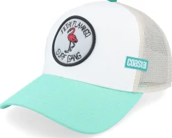 Cap Hft Filthy Flamingo Khaki/White/Blue A-Frame Trucker - Coastal
