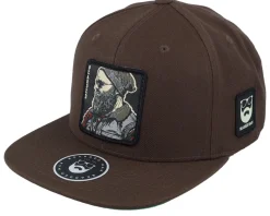 Cap Man Modern Classic Dark Brown Snapback - Bearded Man