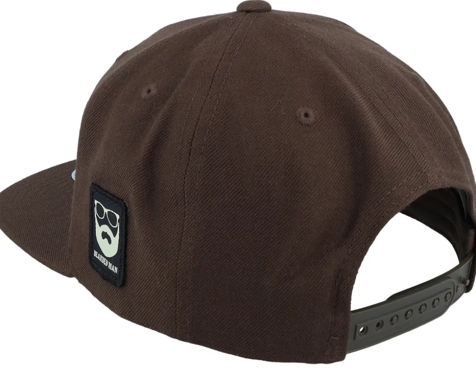 Cap Man Modern Classic Dark Brown Snapback - Bearded Man