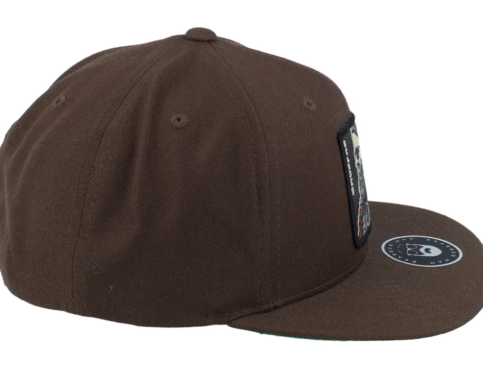 Cap Man Modern Classic Dark Brown Snapback - Bearded Man
