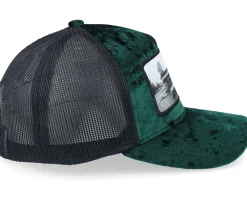 Car & Drive-through Velvet Green/Black A-frame Trucker - Calza Pennello