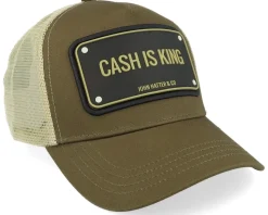 Cash Is King Green A-Frame Trucker - John Hatter & Co