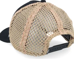 Casual Corduroy Mesh Black/Bisque A-Frame Trucker - Djinns
