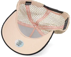 Casual Corduroy Mesh Black/Bisque A-Frame Trucker - Djinns