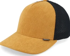Casual Corduroy Mesh Cognac/Black A-Frame Trucker - Djinns