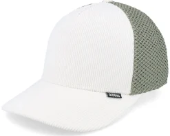 Casual Corduroy Mesh Off White/Olive A-Frame Trucker - Djinns