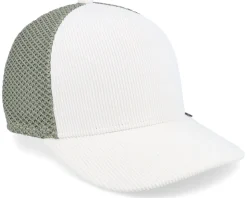Casual Corduroy Mesh Off White/Olive A-Frame Trucker - Djinns