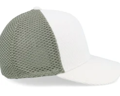 Casual Corduroy Mesh Off White/Olive A-Frame Trucker - Djinns