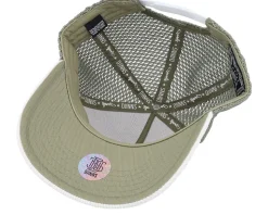 Casual Corduroy Mesh Off White/Olive A-Frame Trucker - Djinns
