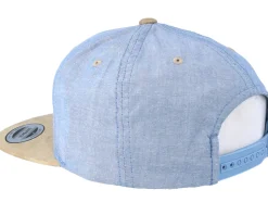 Chambray Suede Blue/Beige Snapback - Yupoong