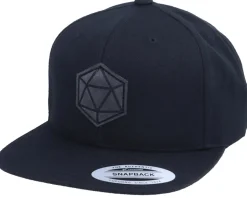 Charcoal D20 Patch Black Snapback - Gamerz